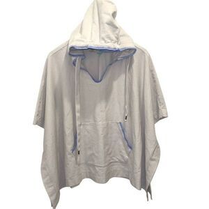 Saturday Sunday Anthropologie Womens Hooded Poncho Sweater Cream Stone Size XS/S